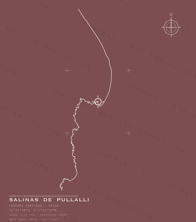 Salinas de Pullalli chart, the full artwork printed on the back