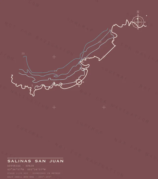 Salinas San Juan chart, the full artwork printed on the back