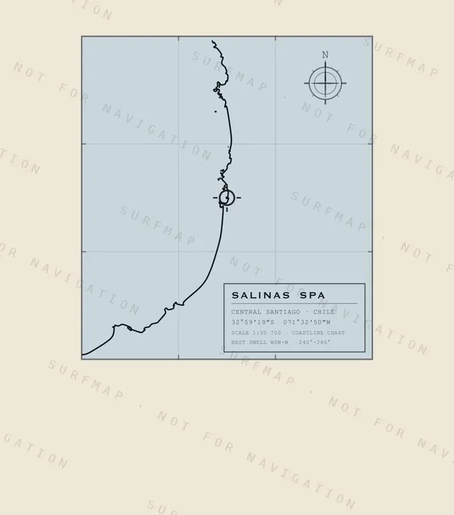 Salinas Spa chart, the full artwork printed on the back