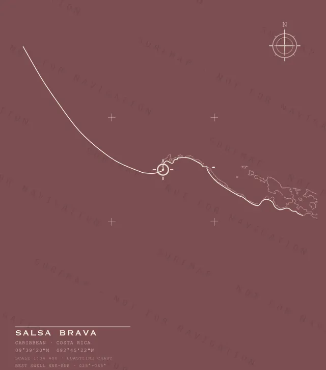 Salsa Brava chart, the full artwork printed on the back