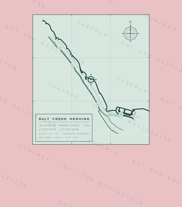 Salt Creek Heroins chart, the full artwork printed on the back