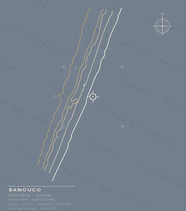 Samouco chart, the full artwork printed on the back