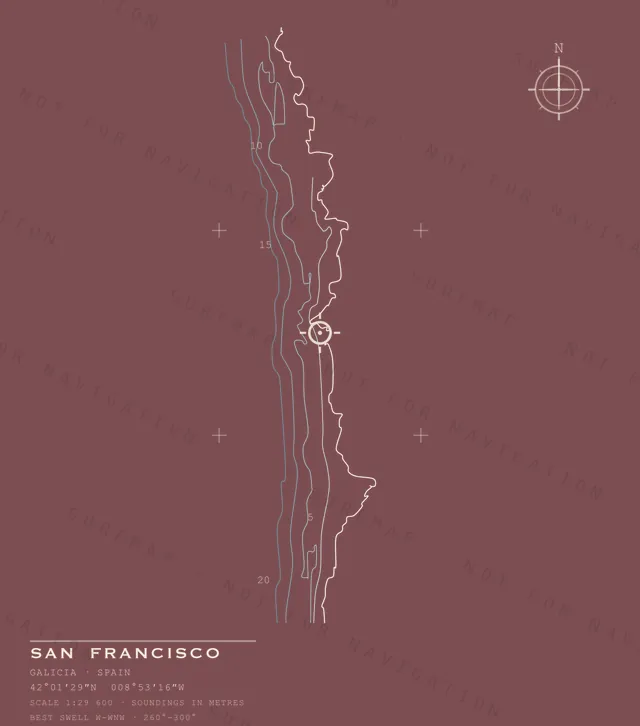San Francisco chart, the full artwork printed on the back
