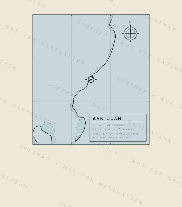San Juan chart, the full artwork printed on the back
