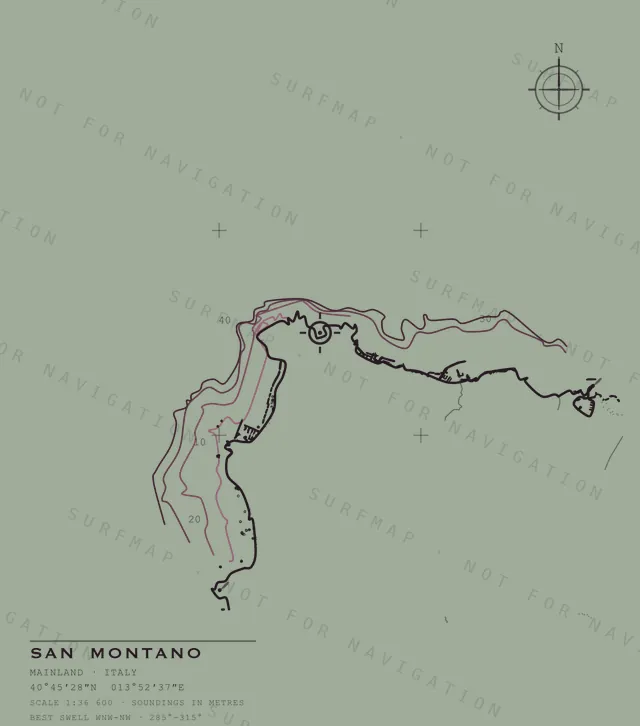 San Montano chart, the full artwork printed on the back