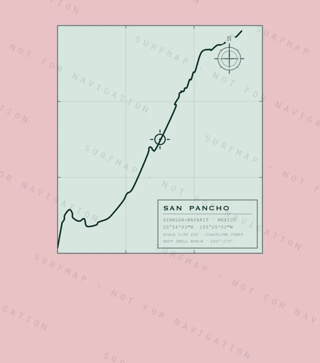 San Pancho chart, the full artwork printed on the back