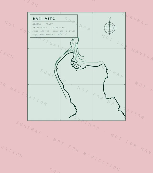 San Vito chart, the full artwork printed on the back