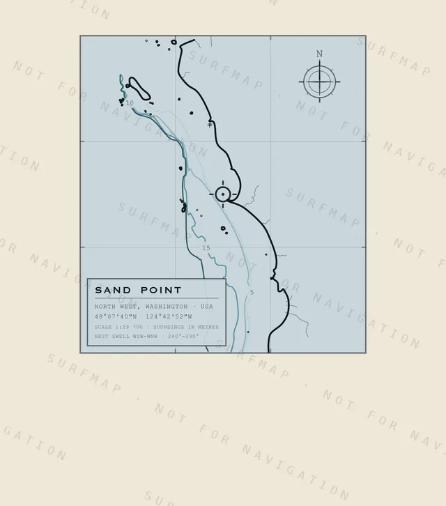 Sand Point chart, the full artwork printed on the back