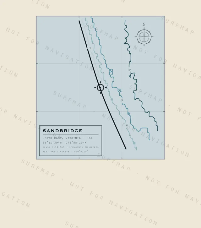 Sandbridge chart, the full artwork printed on the back