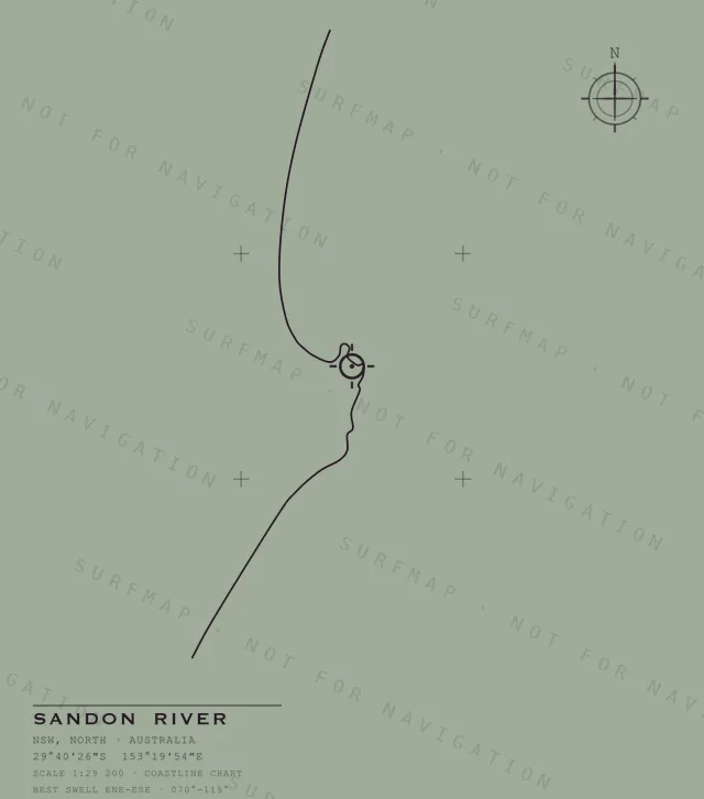 Sandon River chart, the full artwork printed on the back