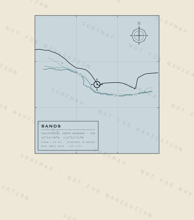 Sands chart, the full artwork printed on the back
