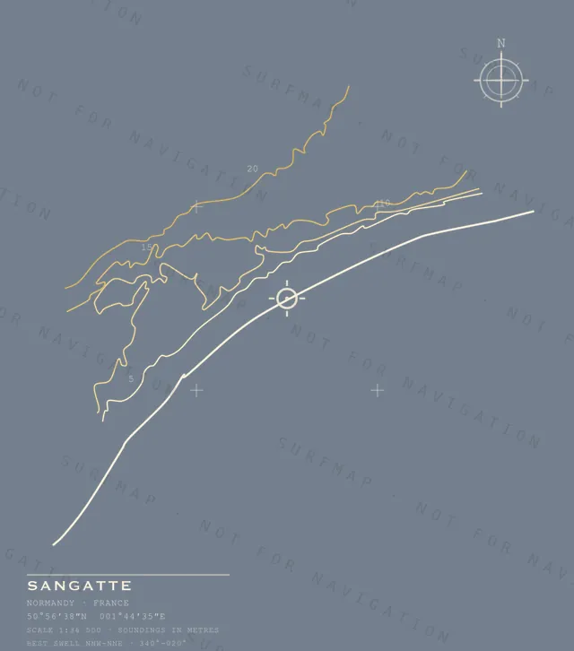Sangatte chart, the full artwork printed on the back