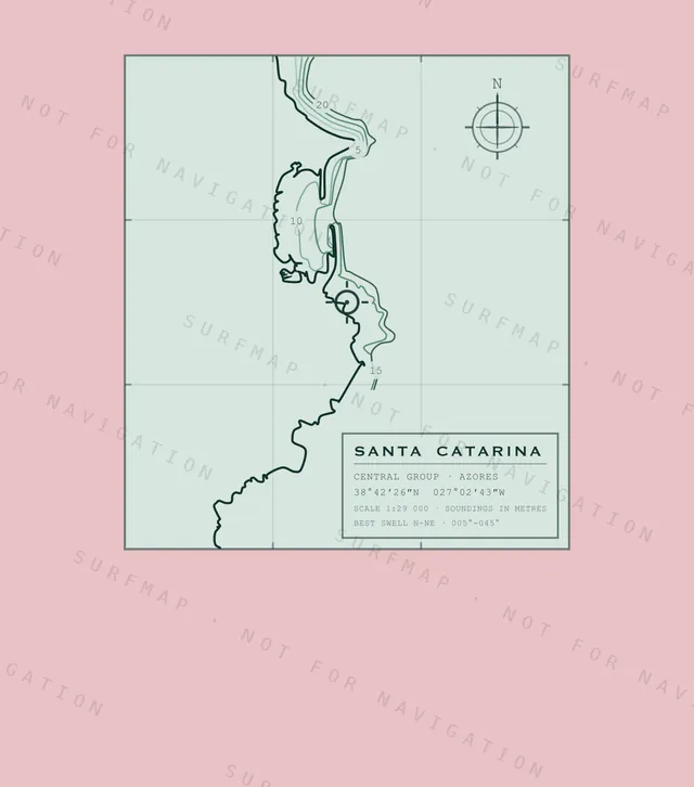 Santa Catarina chart, the full artwork printed on the back