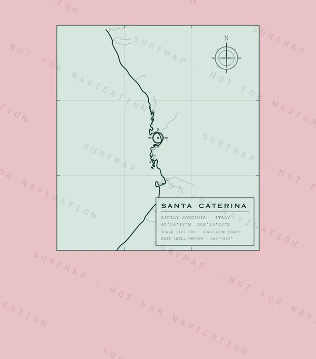 Santa Caterina chart, the full artwork printed on the back