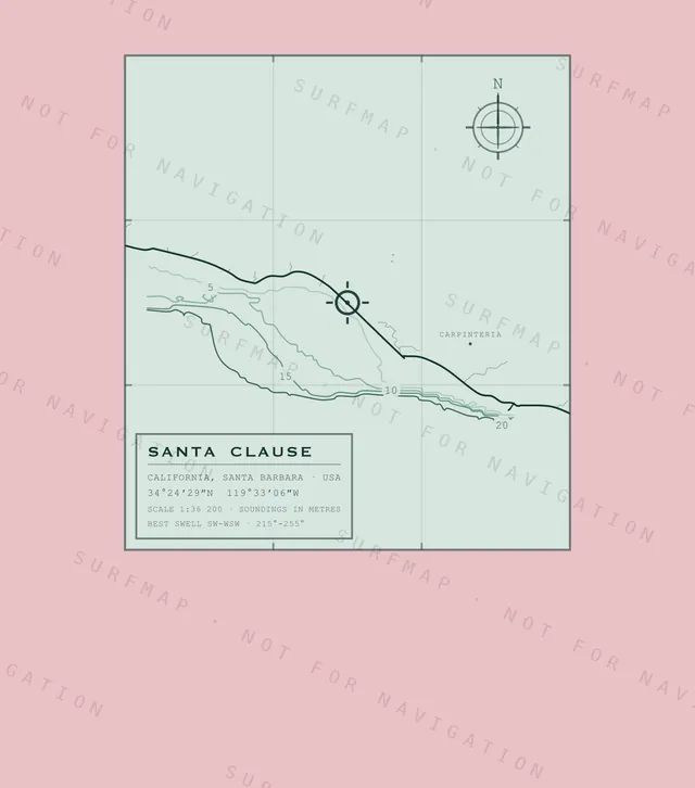 Santa Clause chart, the full artwork printed on the back