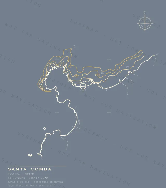 Santa Comba chart, the full artwork printed on the back