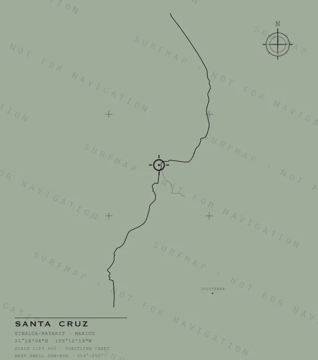 Santa Cruz chart, the full artwork printed on the back