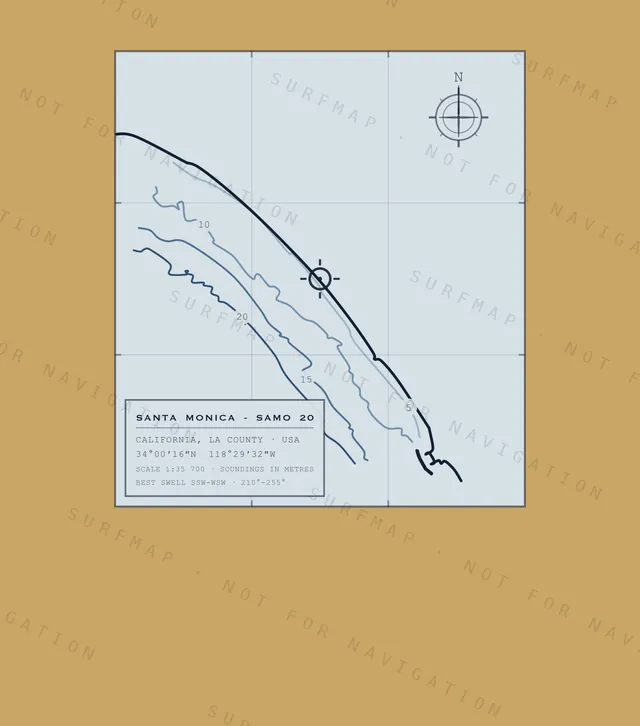 Santa Monica - Samo 20 chart, the full artwork printed on the back