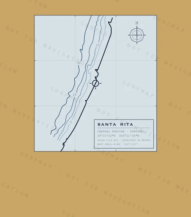 Santa Rita chart, the full artwork printed on the back
