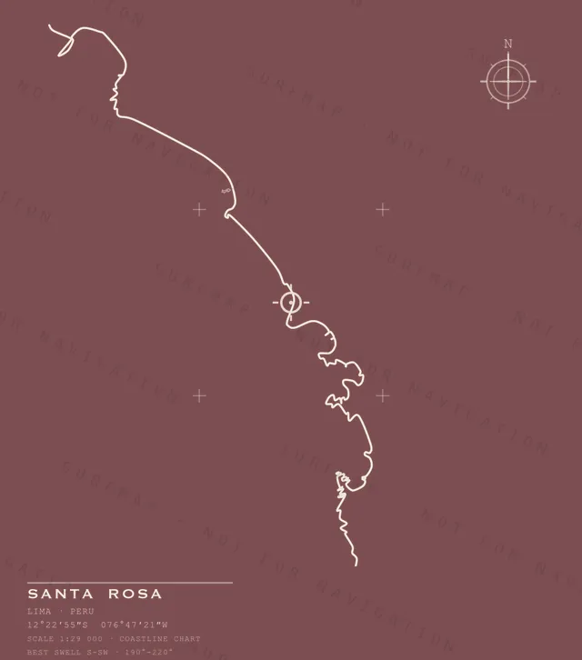 Santa Rosa chart, the full artwork printed on the back