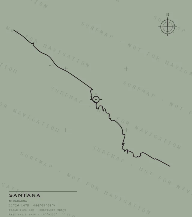 Santana chart, the full artwork printed on the back