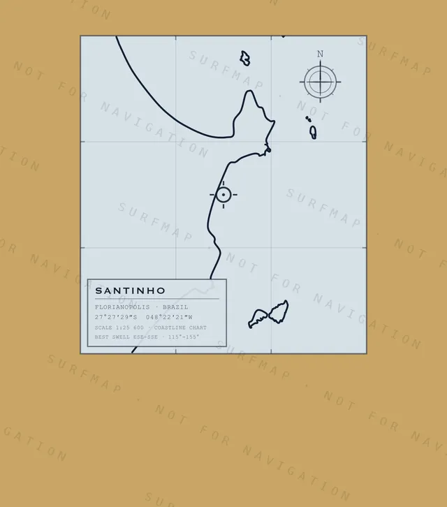 Santinho chart, the full artwork printed on the back