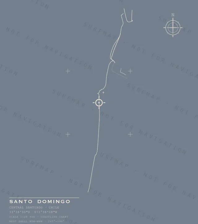 Santo Domingo chart, the full artwork printed on the back
