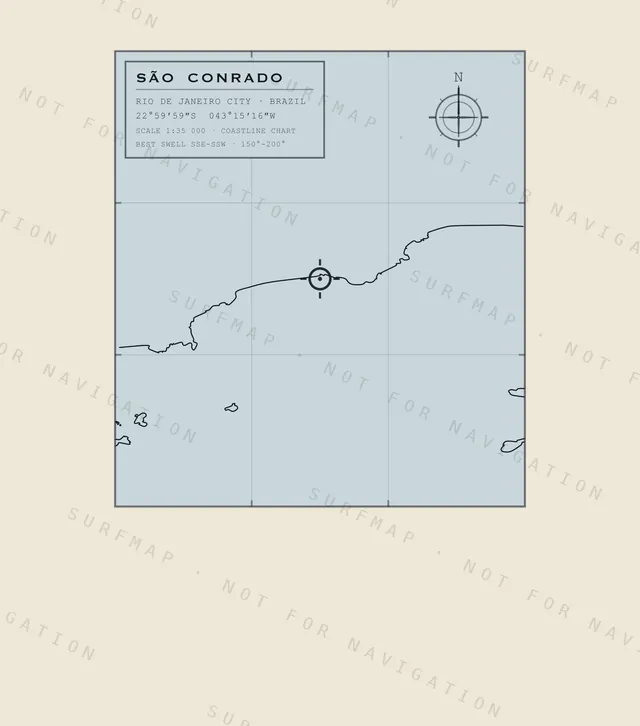 São Conrado chart, the full artwork printed on the back