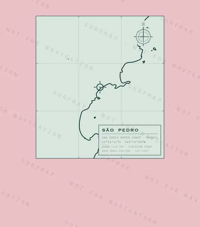 São Pedro chart, the full artwork printed on the back
