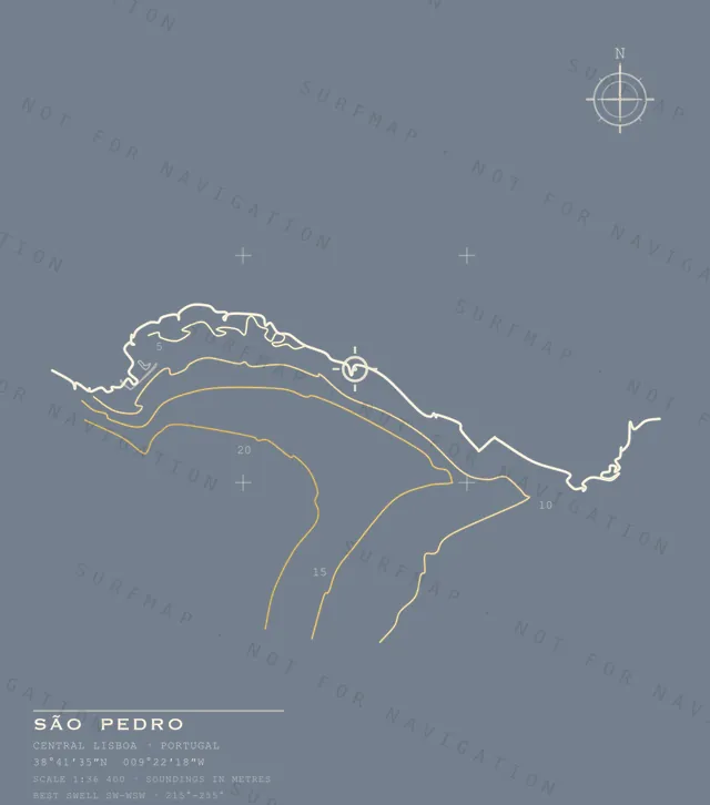 São Pedro chart, the full artwork printed on the back