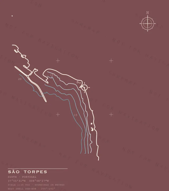 São Torpes chart, the full artwork printed on the back