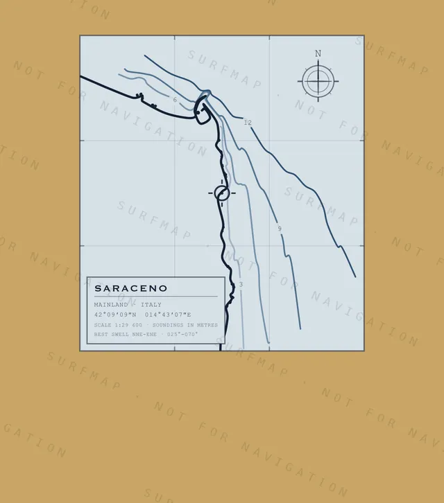 Saraceno chart, the full artwork printed on the back