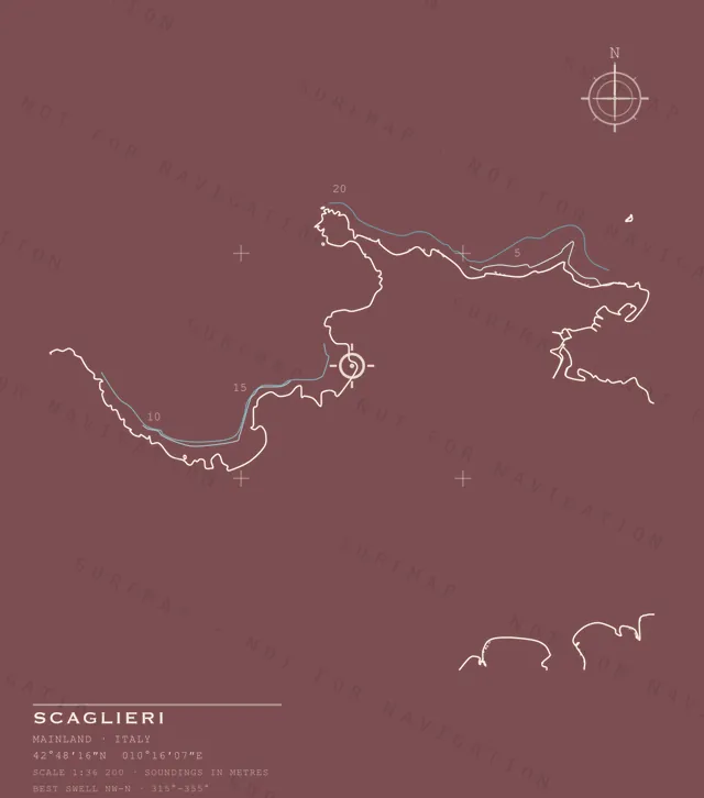 Scaglieri chart, the full artwork printed on the back