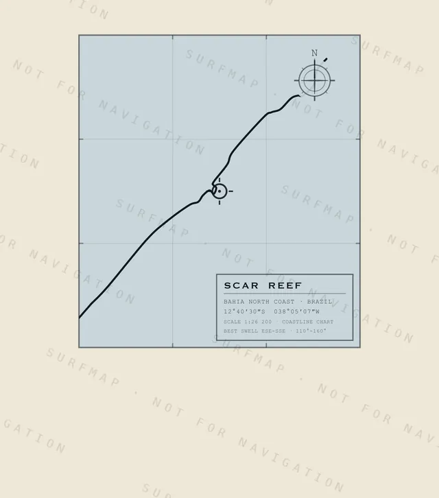 Scar Reef chart, the full artwork printed on the back