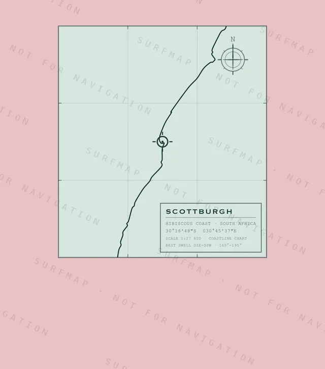Scottburgh chart, the full artwork printed on the back