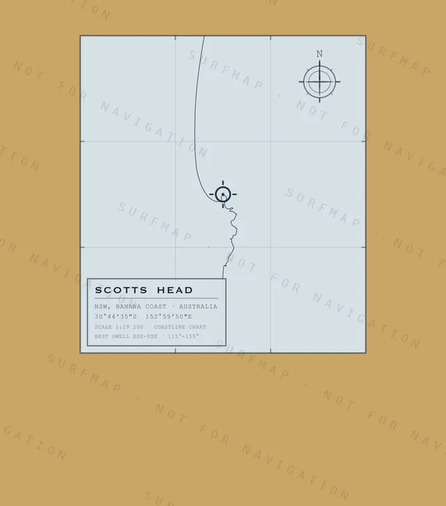 Scotts Head chart, the full artwork printed on the back