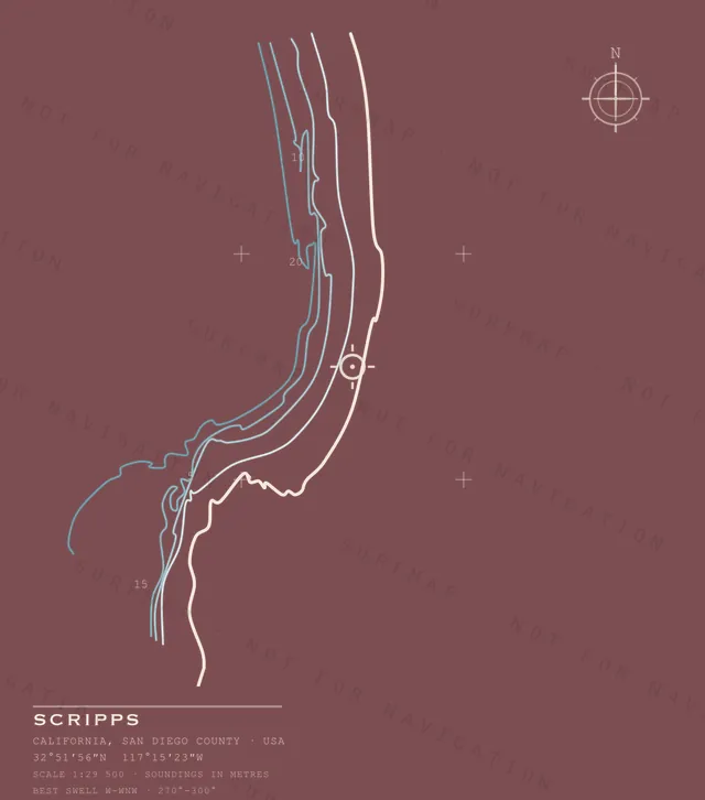 Scripps chart, the full artwork printed on the back