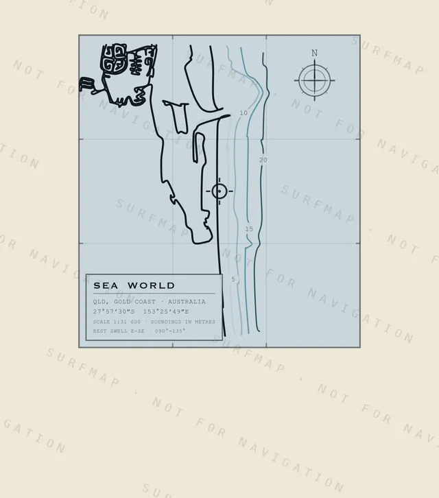 Sea World chart, the full artwork printed on the back