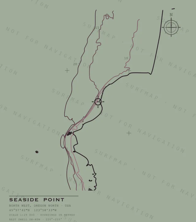 Seaside Point chart, the full artwork printed on the back