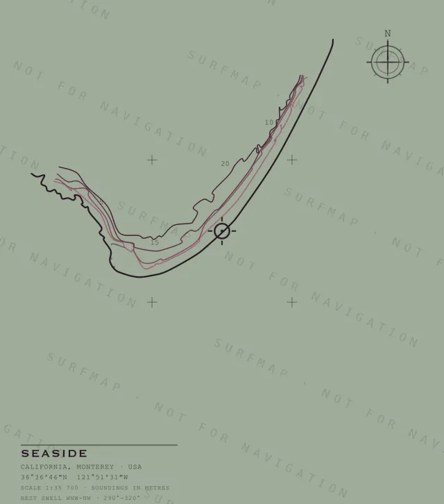 Seaside chart, the full artwork printed on the back