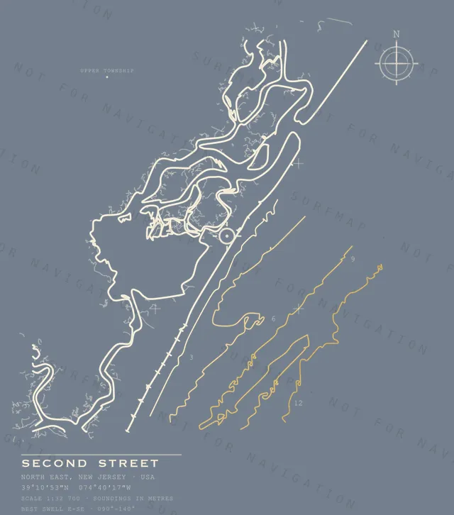 Second Street chart, the full artwork printed on the back