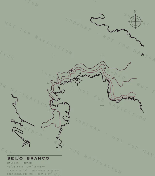 Seijo Branco chart, the full artwork printed on the back