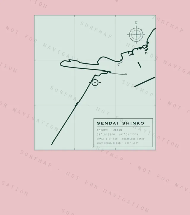 Sendai Shinko chart, the full artwork printed on the back