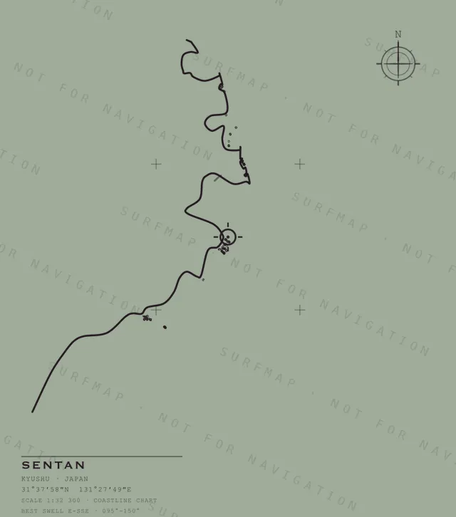 Sentan chart, the full artwork printed on the back
