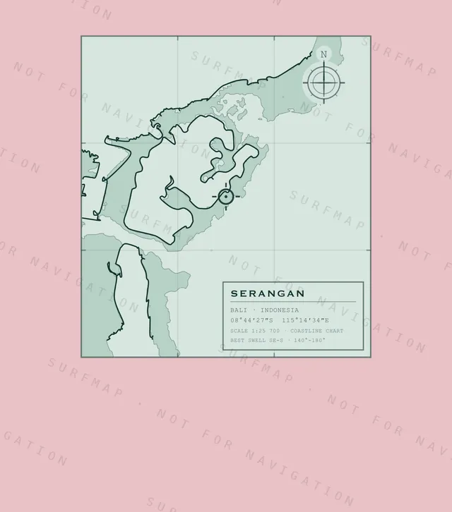 Serangan chart, the full artwork printed on the back