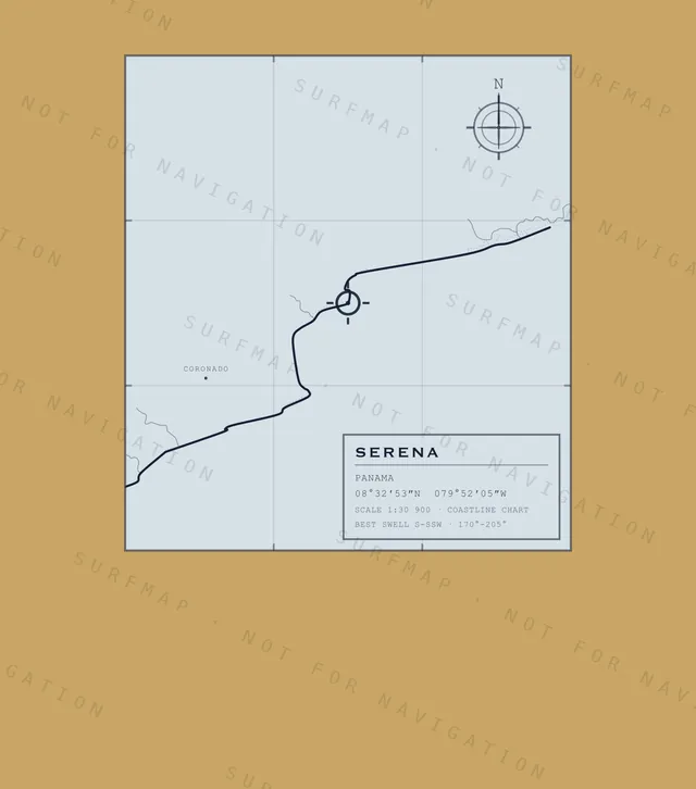 Serena chart, the full artwork printed on the back
