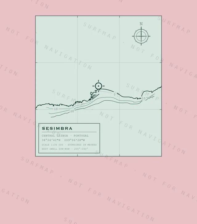 Sesimbra chart, the full artwork printed on the back