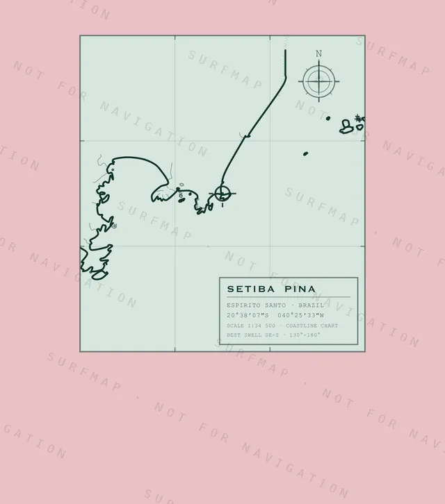 Setiba Pina chart, the full artwork printed on the back
