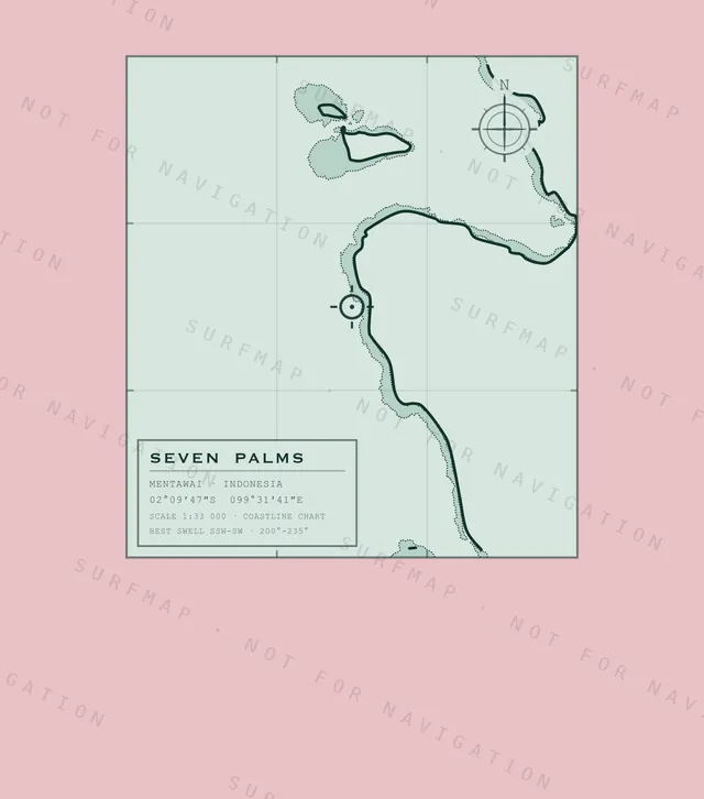 Seven Palms chart, the full artwork printed on the back