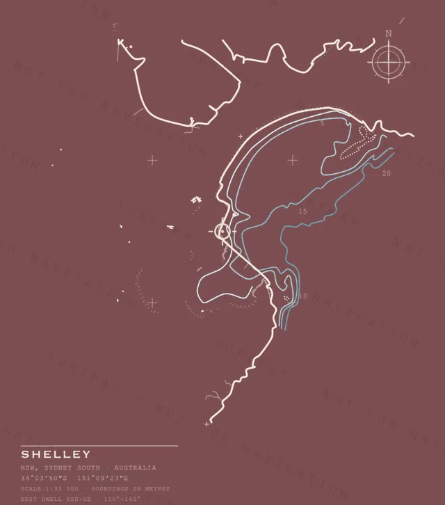 Shelley chart, the full artwork printed on the back